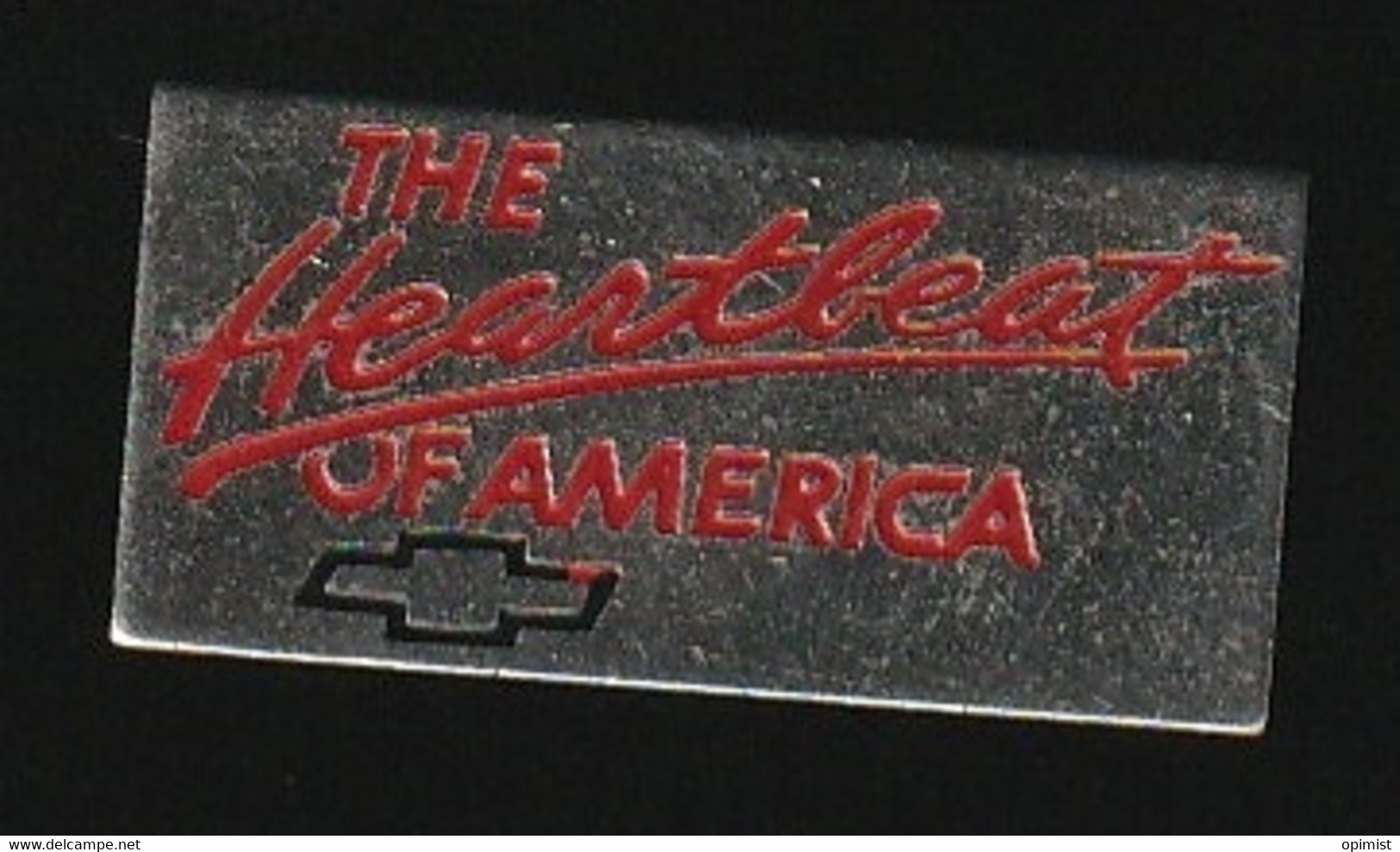 74612-Pin's.-The Heartbeat Of America Chevrolet Car Truck - Corvette