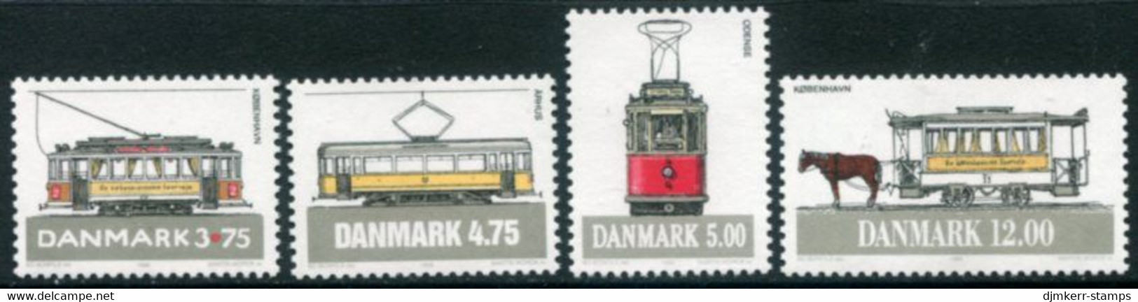 DENMARK 1994 Tramcars  MNH / **. Michel 1080-83 - Unused Stamps