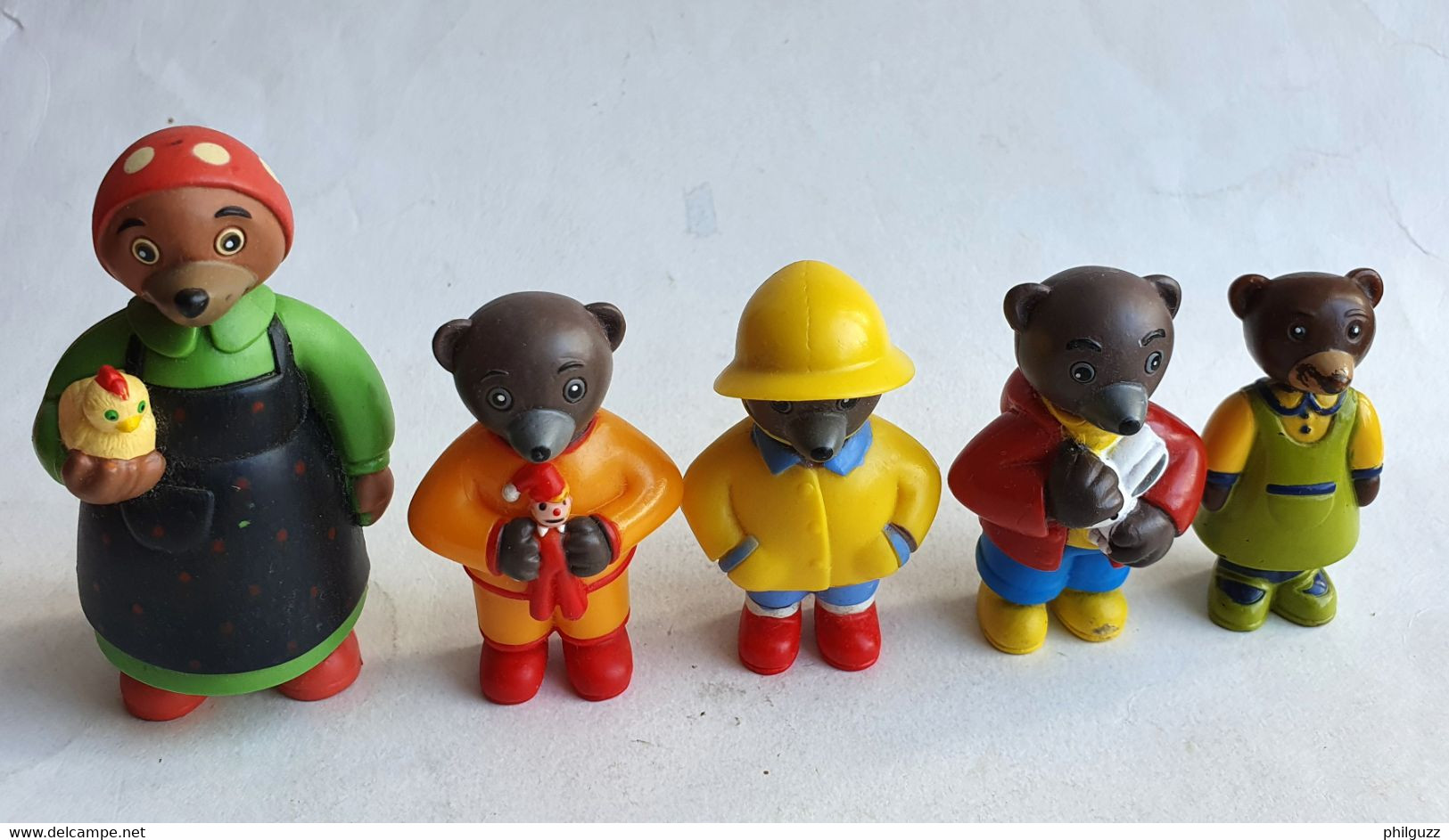 LOT FIGURINES PETIT OURS BRUN BAYARD PRESSE 2003 FIGURINE - Little Figures - Plastic