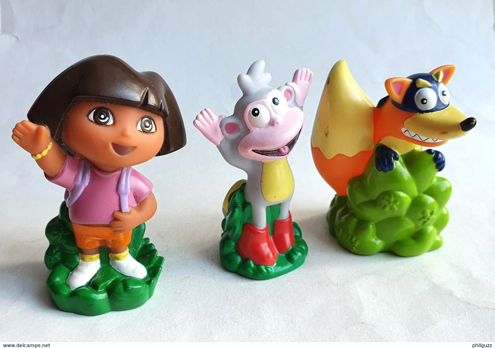 Lot 3 Figurines DORA Mattel Viacom 2003 6 Chipeur Babouche - Little Figures - Plastic