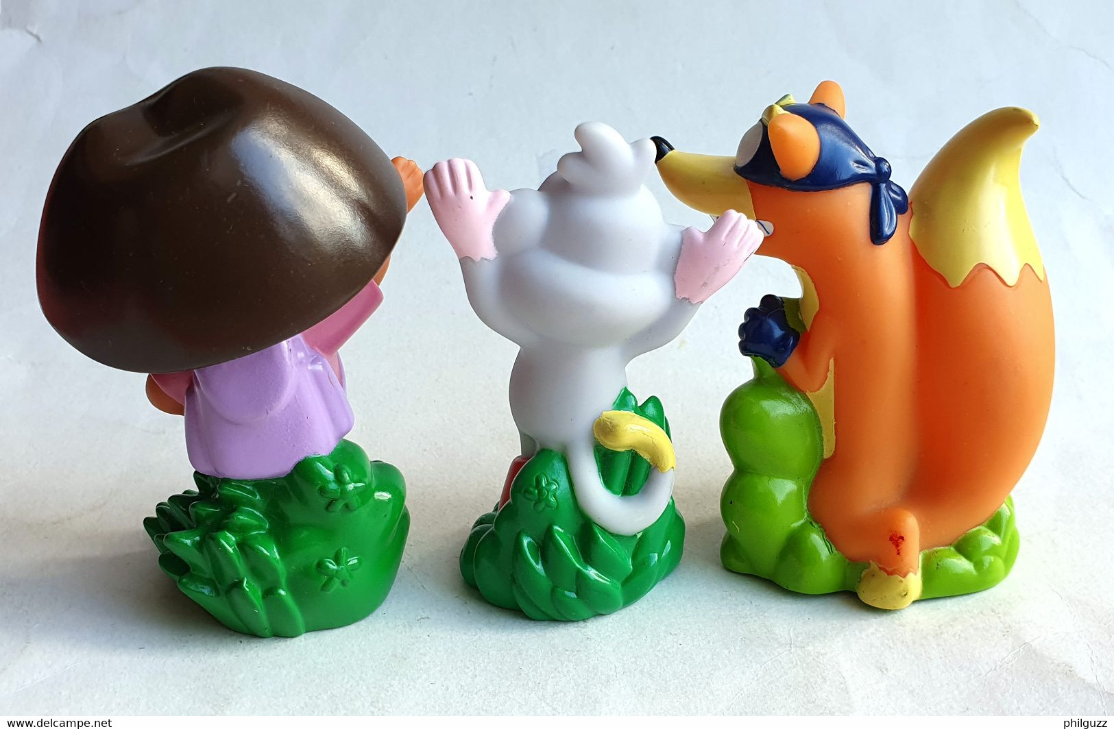 Lot 3 Figurines DORA Mattel Viacom 2003 6 Chipeur Babouche - Little Figures - Plastic