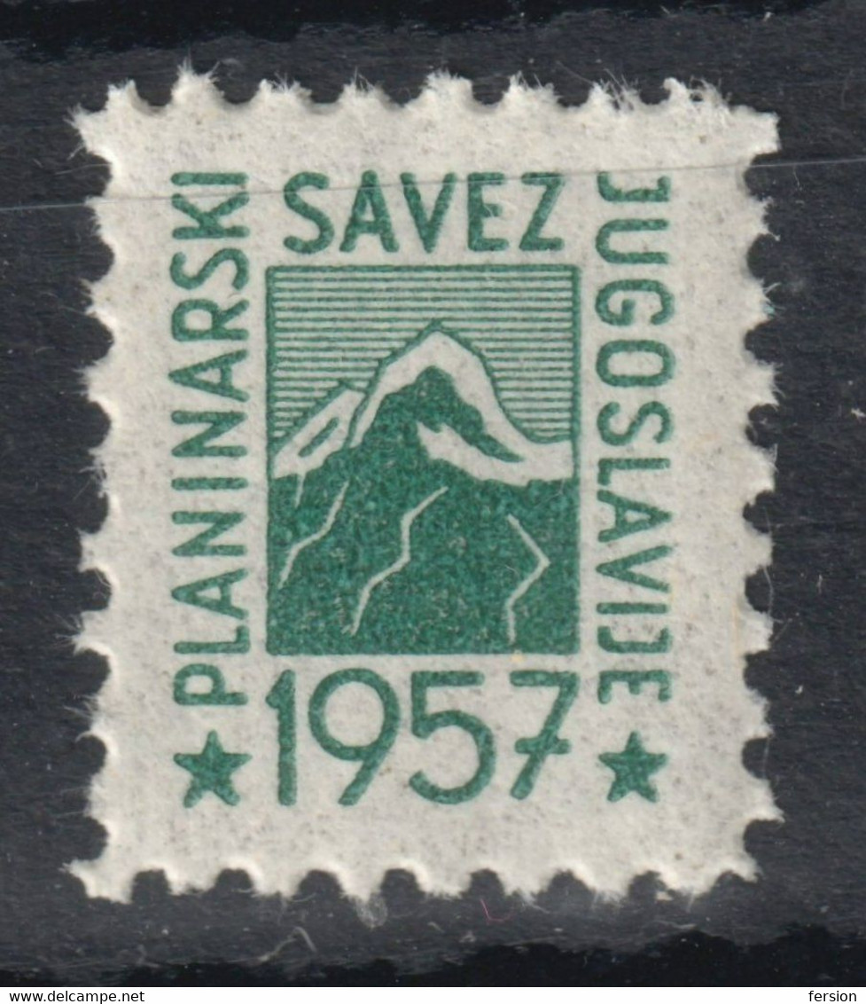 Triglav 1957 Yugoslavia Slovenia Climber Mountaineer Alpinist Member Stamp / Label Cinderella / Monte Tricorno / Terglau - Dienstmarken