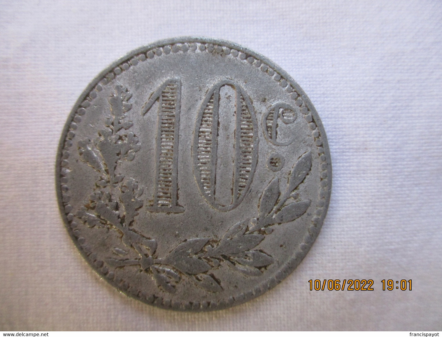 Algérie: 10 Centimes Chambre De Commerce D'Alger 1916 - Monétaires / De Nécessité