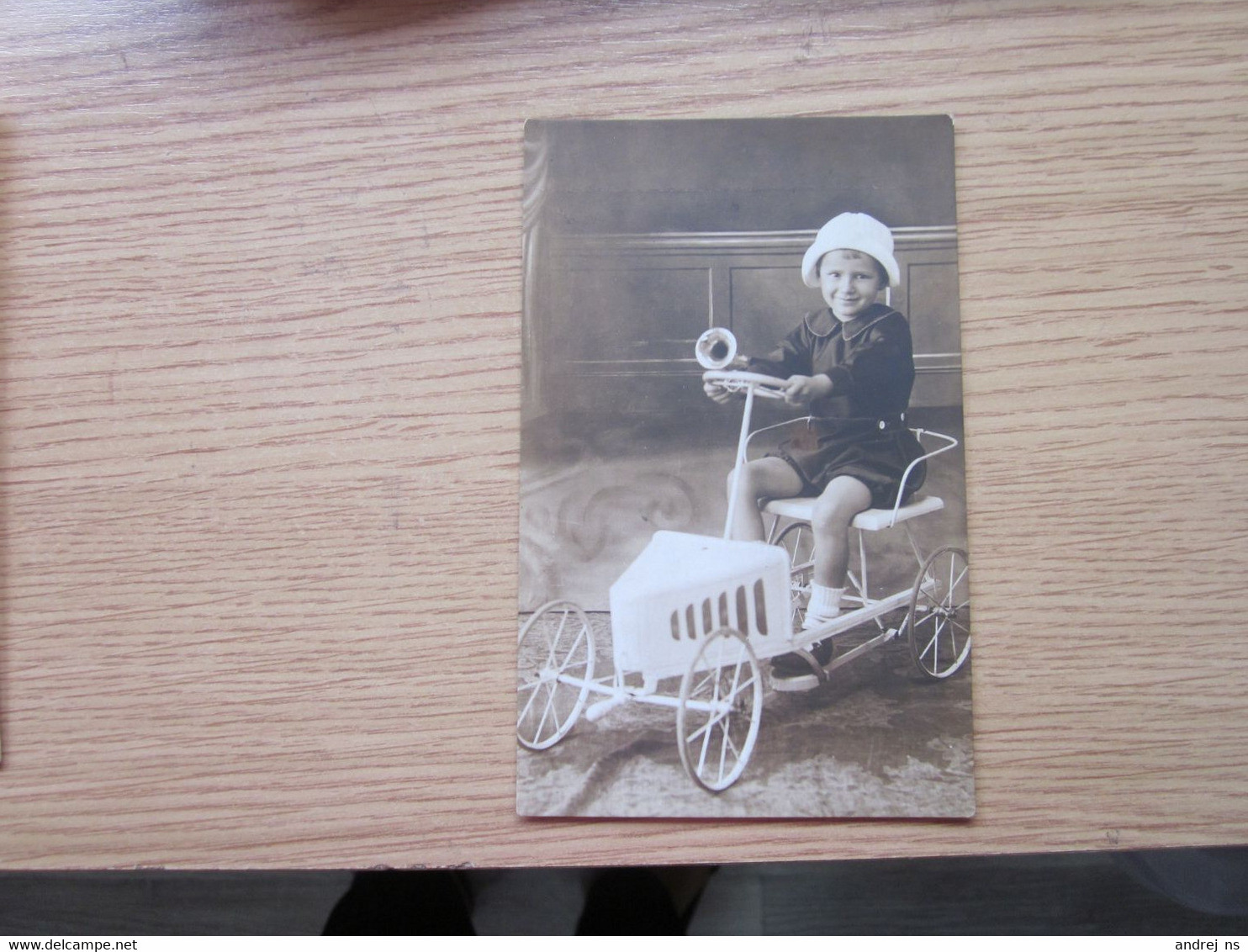 Children BOy Toy Car Old Photo Postcards - Jeux Et Jouets