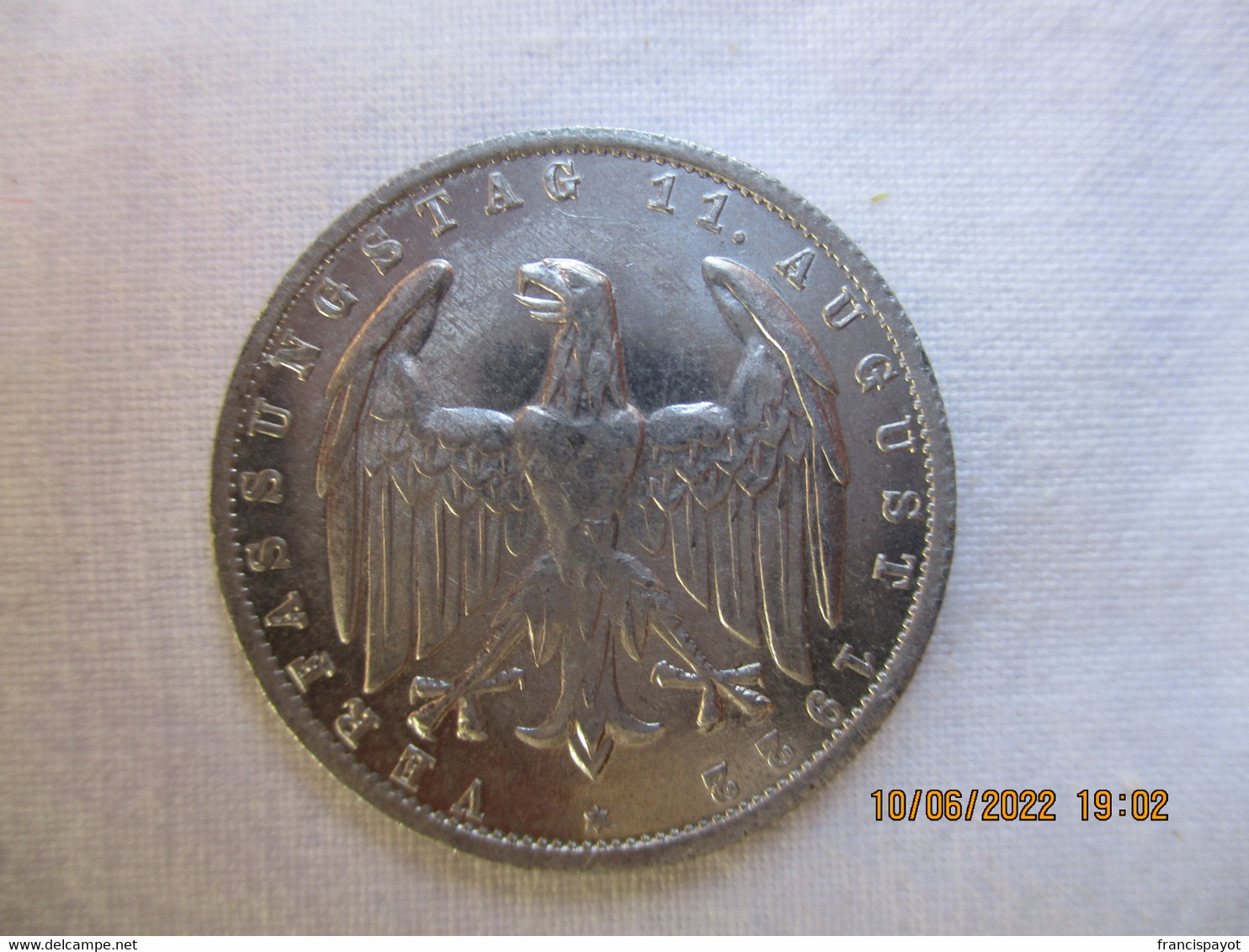 Germany : 3 Mark 1922 G - 3 Mark & 3 Reichsmark