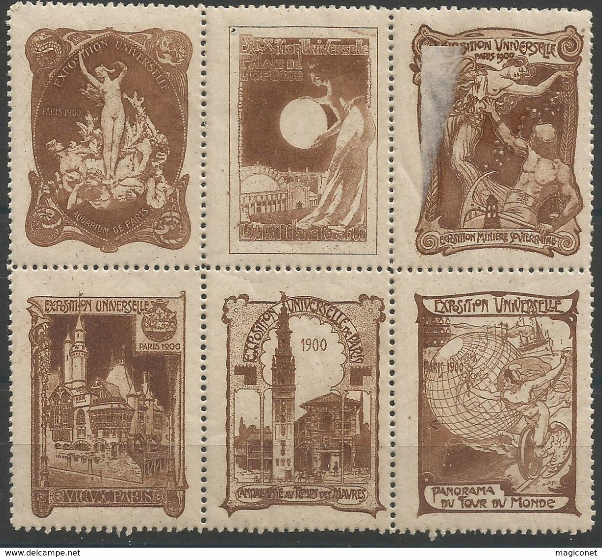 6 Vignettes - Exposition Universelle Paris 1900 -1 - 1900 – Paris (Frankreich)