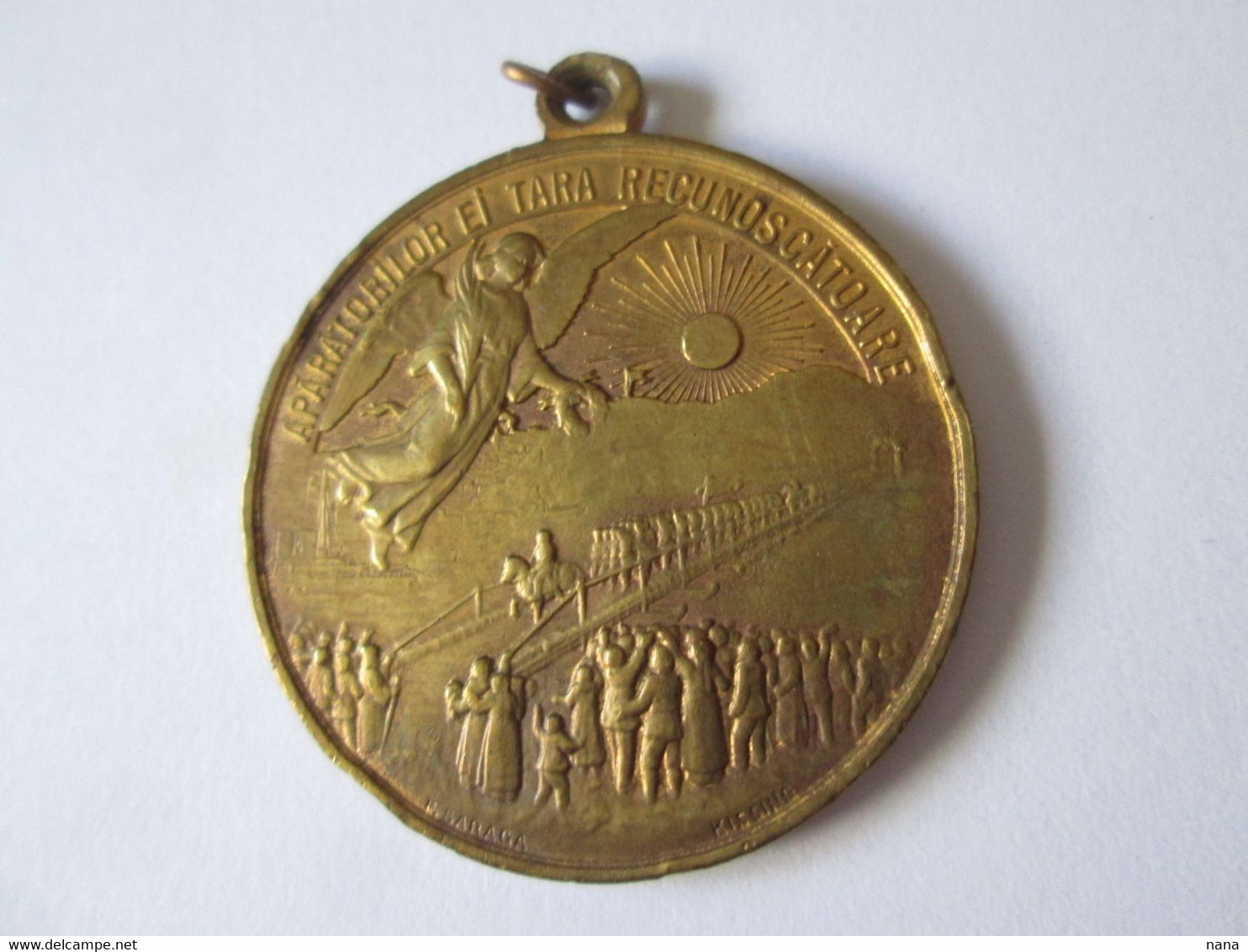 Rare! Medalia Apărătorilor Ei țara Recunoscătoare 1913/Romanian Medal To Its Defenders The Country Recognizing 1913 - Autres & Non Classés