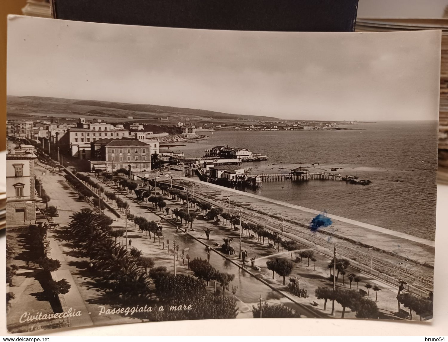 Cartolina Civitavecchia Passeggiata A Mare 1953 - Civitavecchia