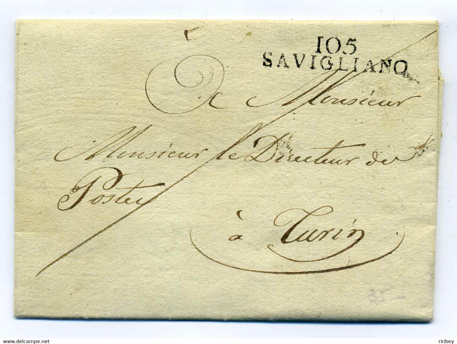 105 SAVIGLIANO / Dept Du STURA / STURE  - 1810 - 1792-1815: Départements Conquis