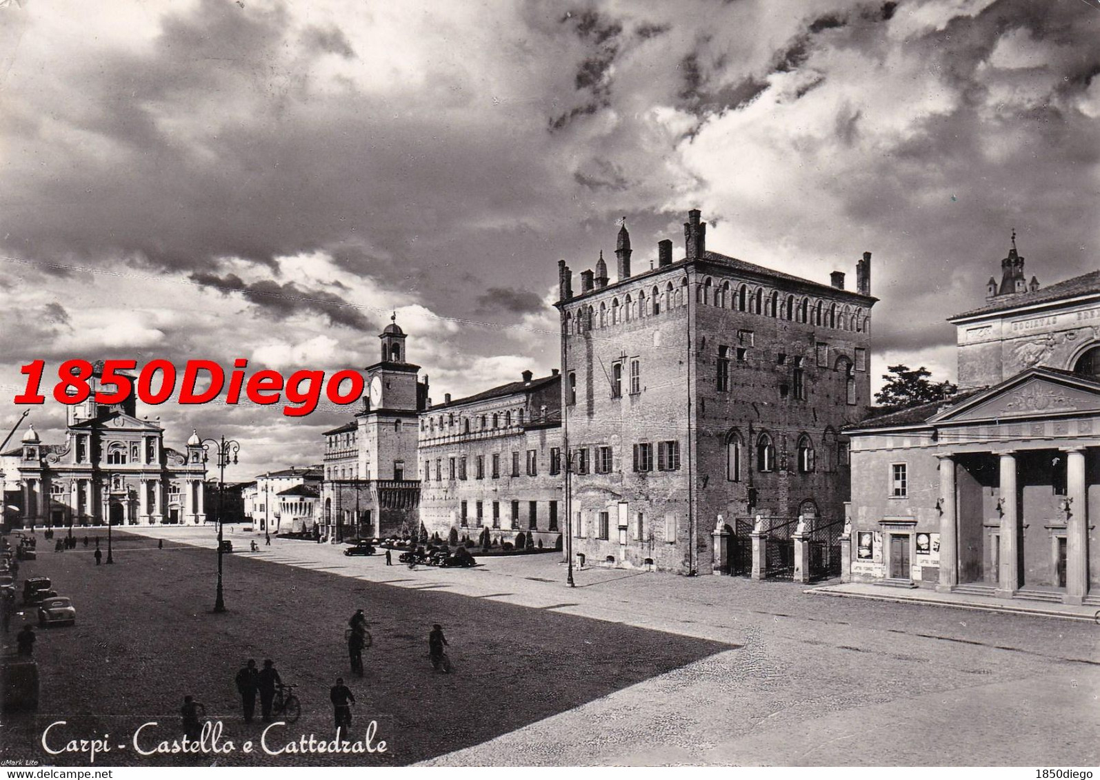 CARPI - CASTELLO E CATTEDRALE  F/GRANDE VIAGGIATA  1951 ANIMATA - Carpi