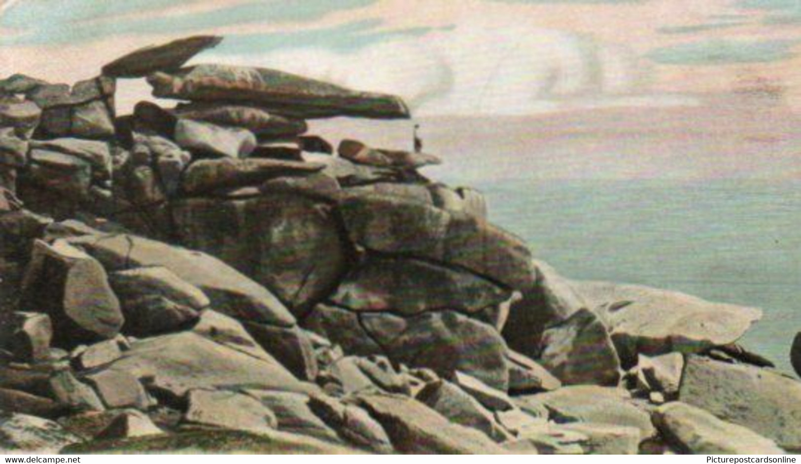 SCILLY ISLES PULPIT ROCK OLD COLOUR POSTCARD CORNWALL - Scilly Isles