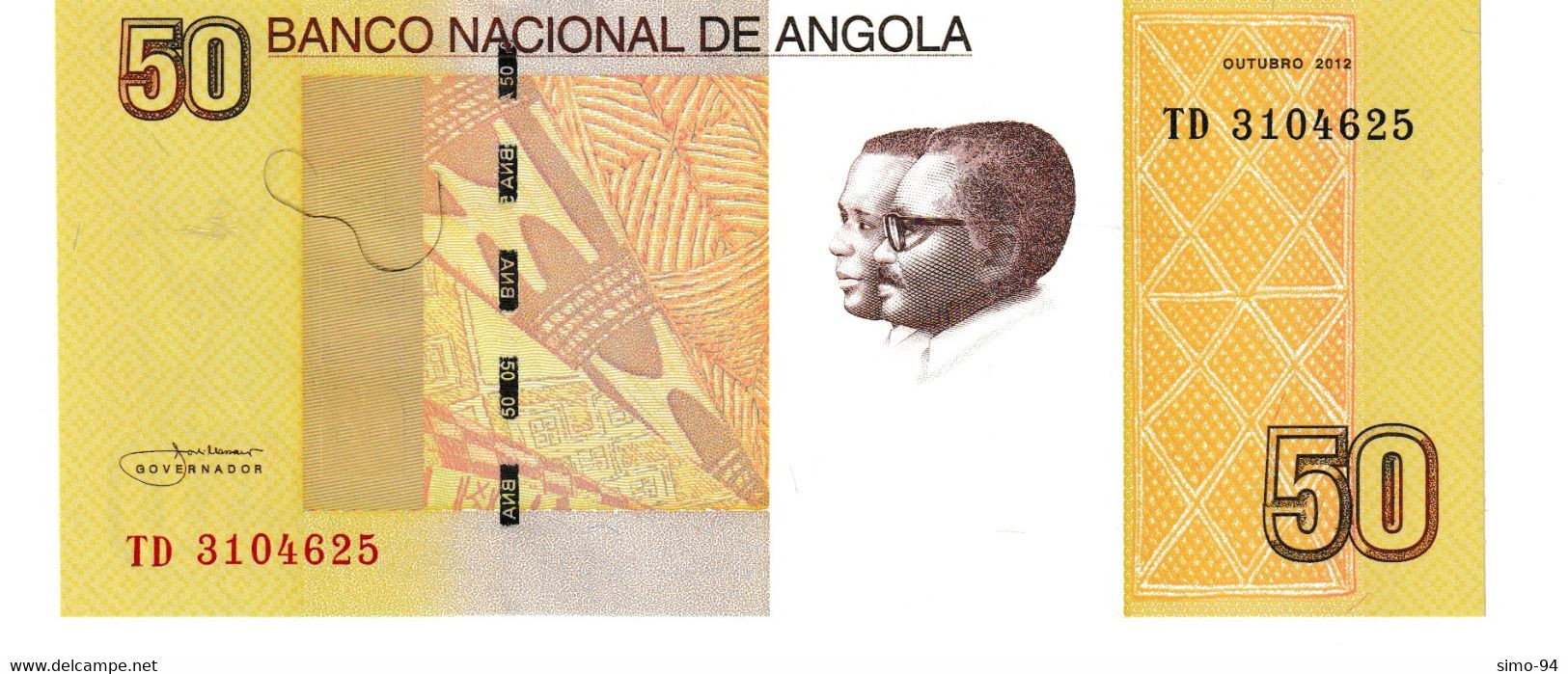 Angola P.152  50  Kwanzas 2012 Unc - Angola