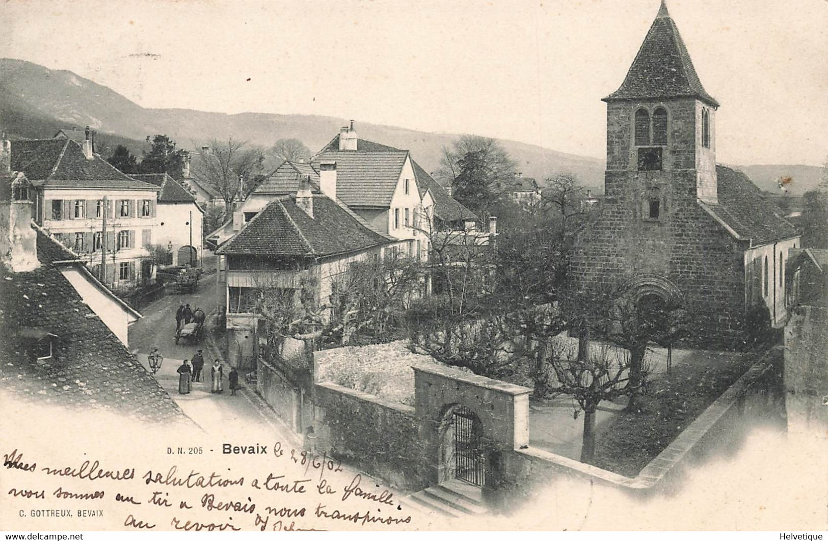 Bevaix 1902 Eglise - Bevaix