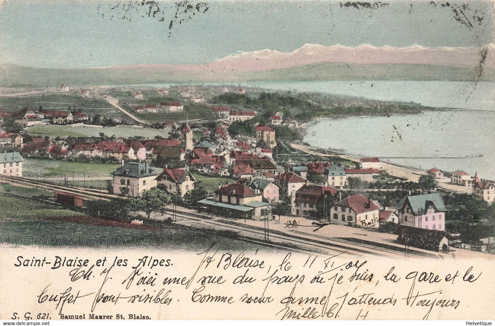 Saint-Blaise Et Les Alpes 1904 Gare St-Blaise - Saint-Blaise