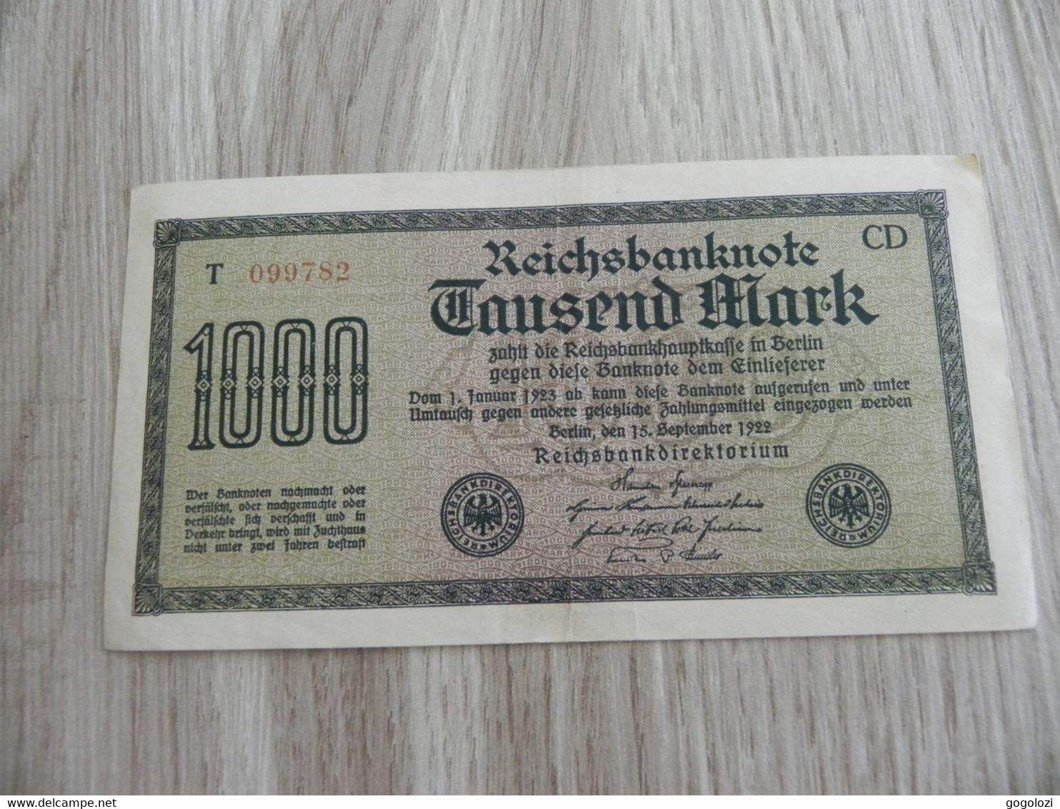 Deutschland Germany 1000 Mark 1922 - 1000 Mark