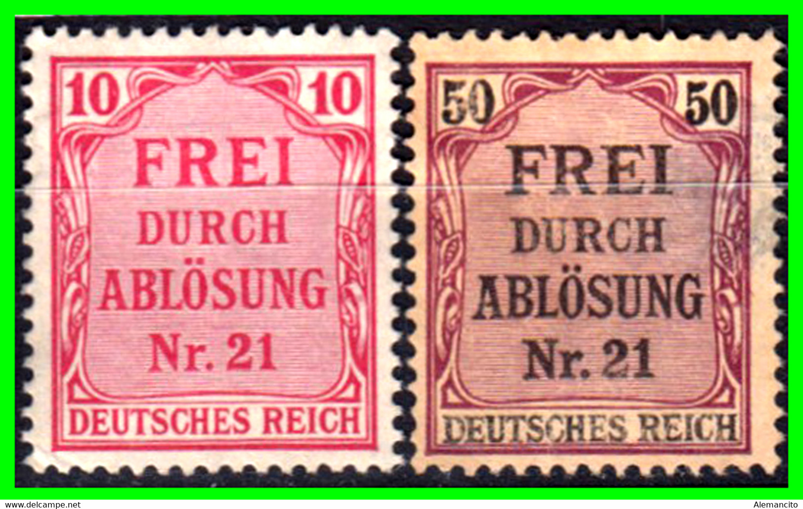 ALEMANIA ( GERMANY ) ( ..SELLOS OFICIALES PRUSIANOS DE LA ALEMANIA IMPERIAL .. ) “ AÑO 1903 “” ( PRUSIA ) - Dienstmarken