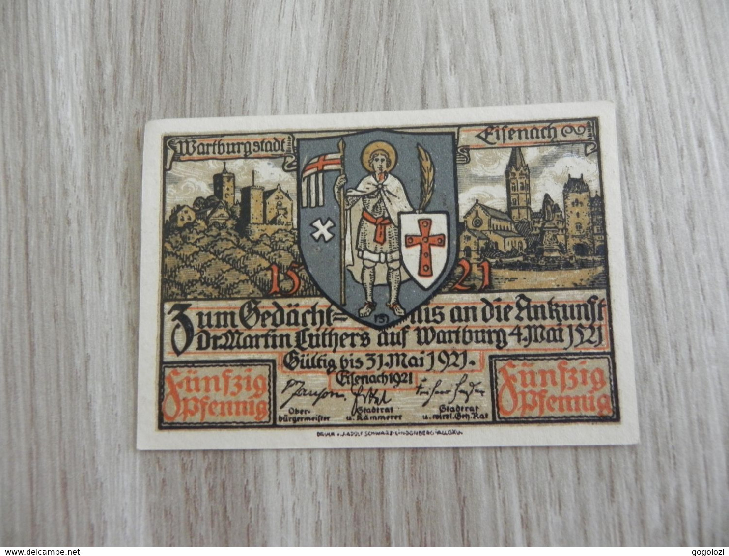 Deutschland Germany Eisenach 50 Pfennig 1921 - Other & Unclassified