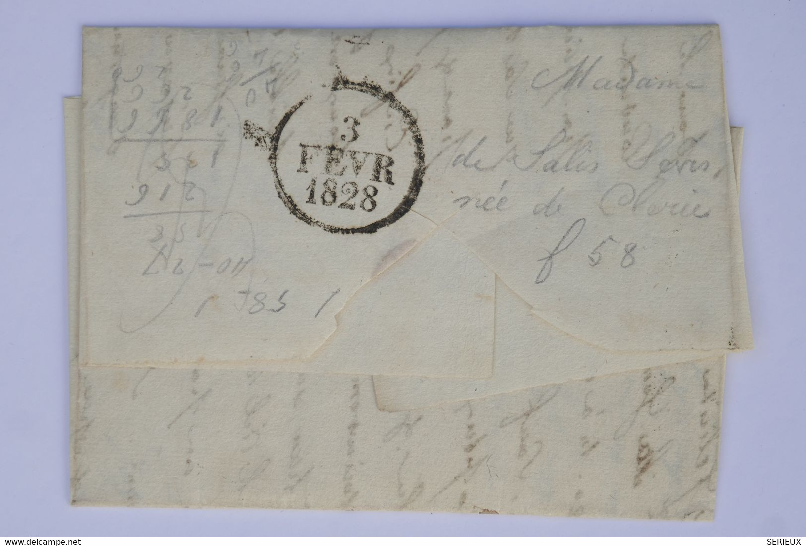 AZ1  SUISSE   BELLE LETTRE RR 1828 BASEL A  NANCY  FRANCE VIA HUNINGUE +2EME LETTRE ++AFFRANCH. INTERESSANT - ...-1845 Prephilately