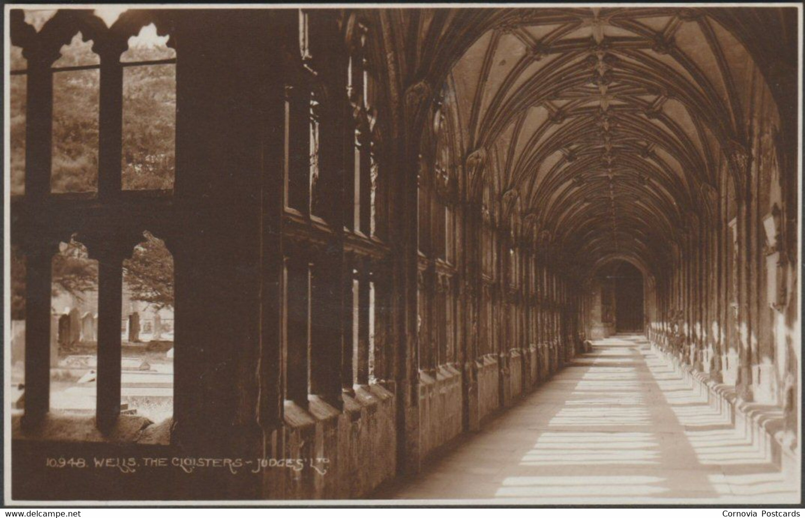 The Cloisters, Wells, Somerset, 1929 - Judges RP Postcard - Wells