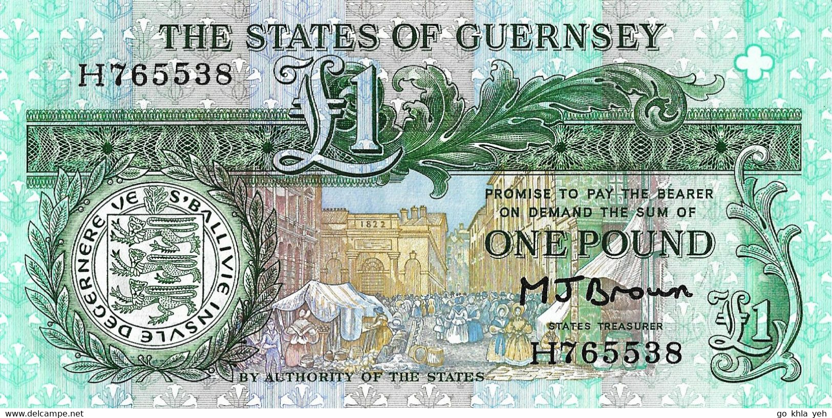 GUERNESEY 1980 1 Pound - P.48b Neuf UNC - Guernesey