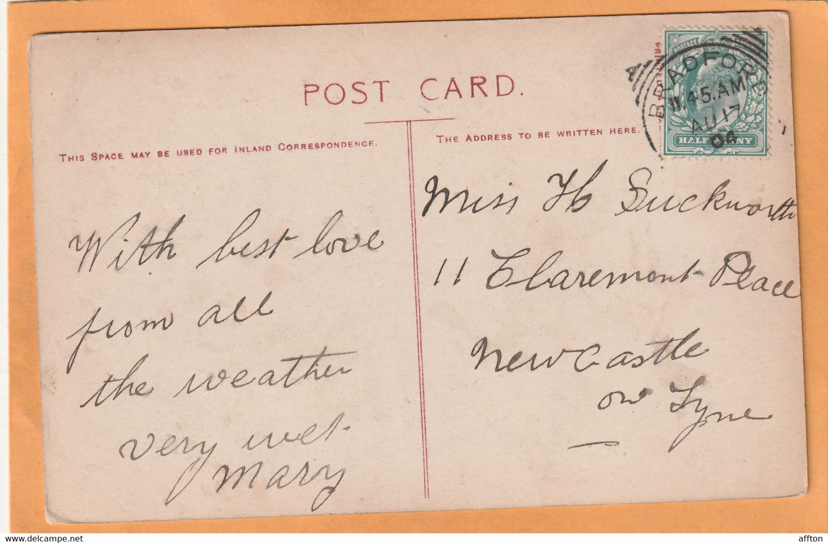 Bradford UK 1904 Postcard - Bradford