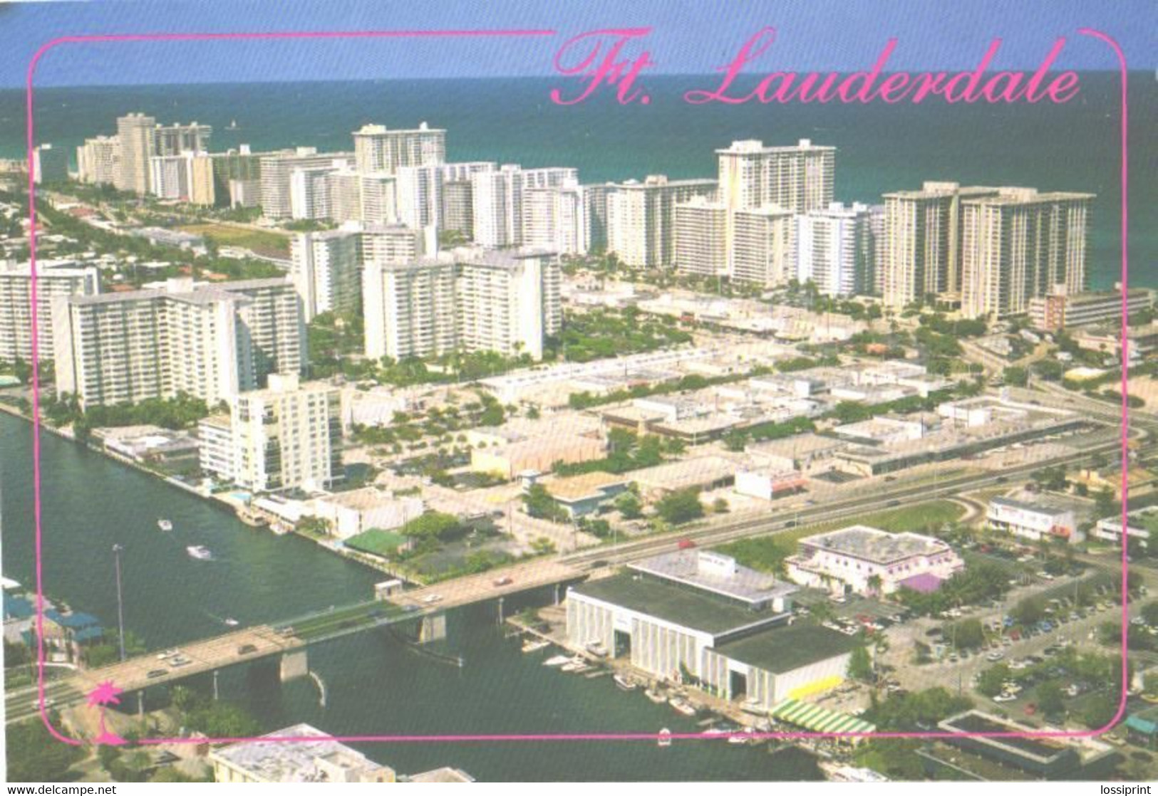 USA:Florida, Fort Lauderdale, Shooters Restaurant And Overview - Fort Lauderdale