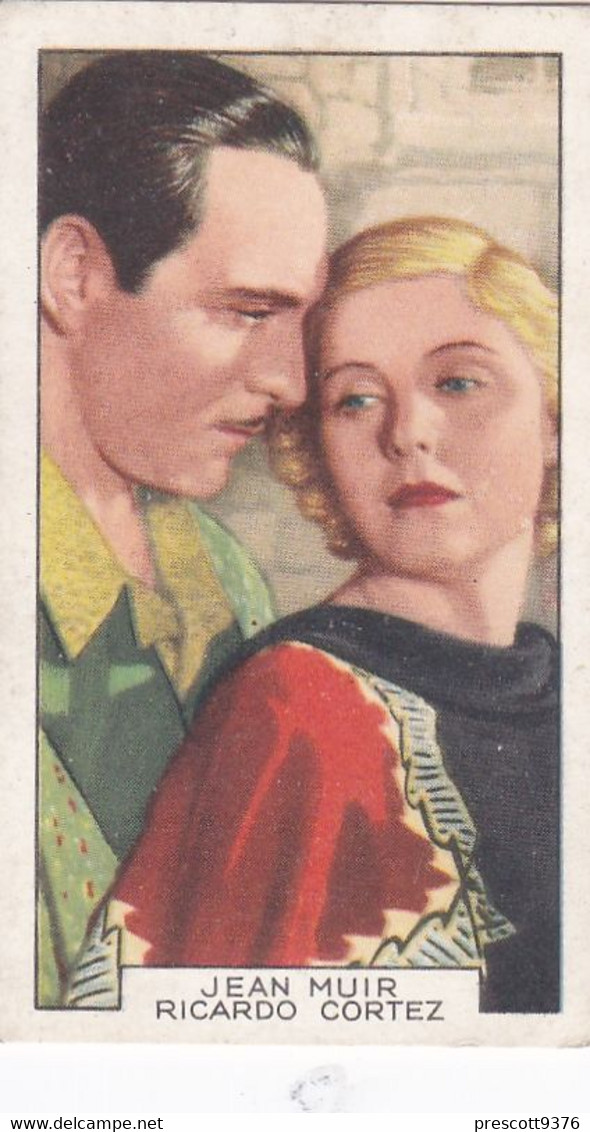 Film Partners 1935 - 27 Jean Muir Ricardo Cortez "White Cockatoo" - Gallaher Cigarette Card - Original- Film Star - Gallaher