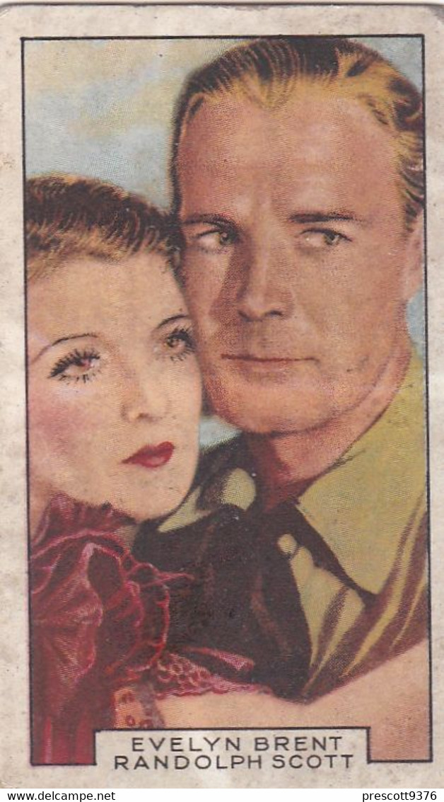 Film Partners 1935 - 45 Evelyn Brent Randolph Scott "Home On The Range"  - Gallaher Cigarette Card - Original - Gallaher