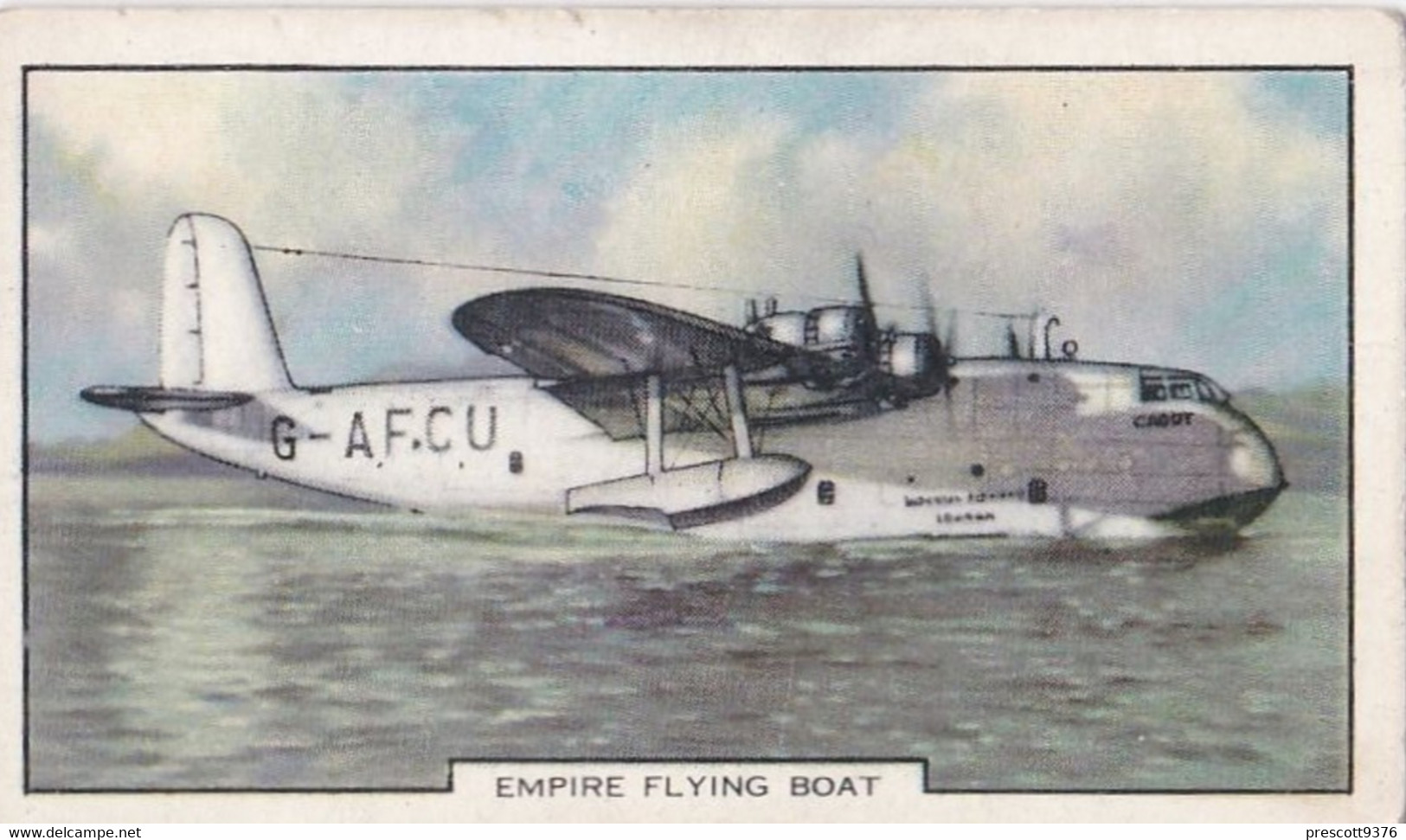 Aeroplanes 1939 - 9 Empire Flying Boat - Gallaher Cigarette Card - Original, Military Aircraft - Gallaher