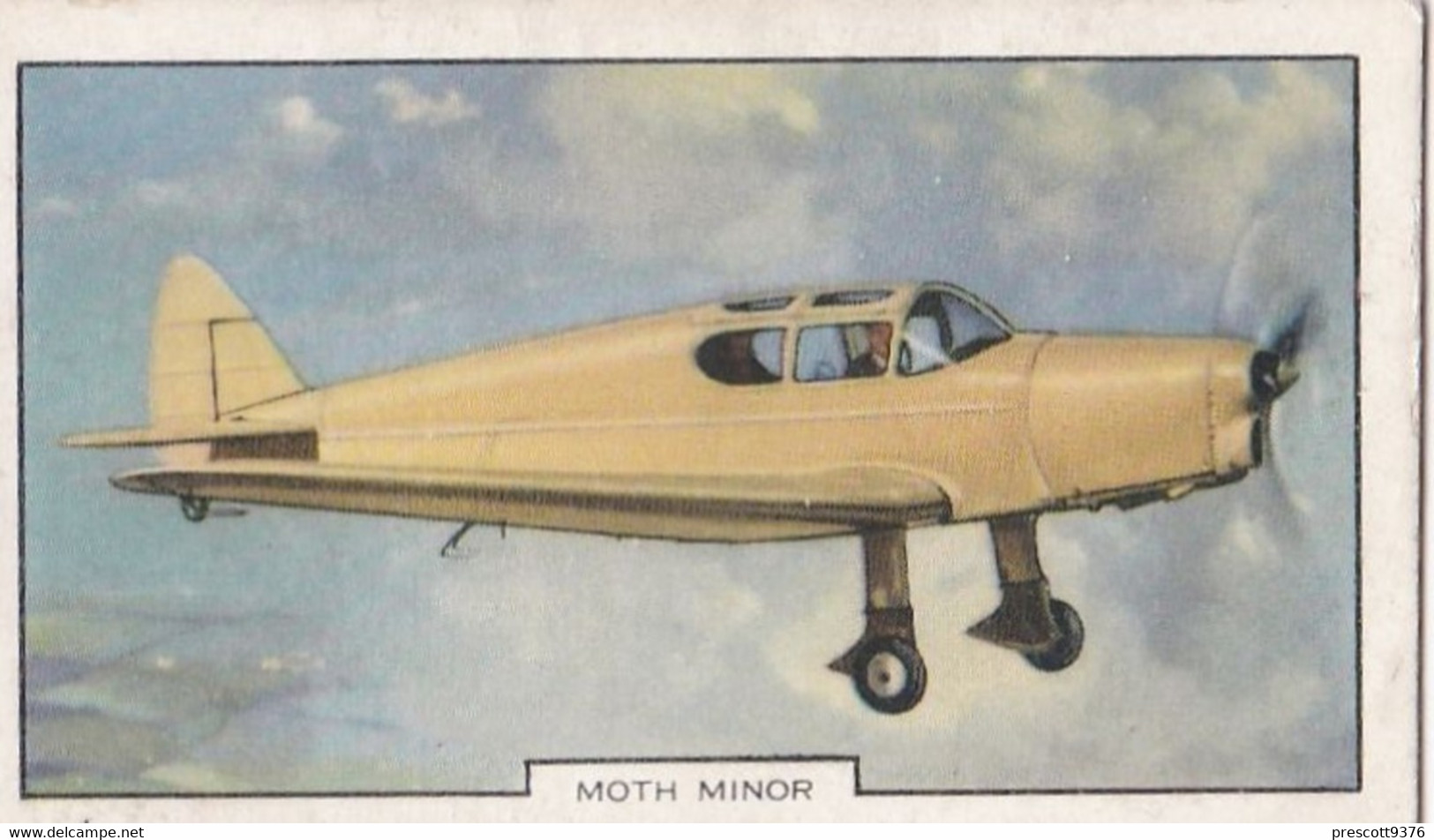 Aeroplanes 1939 - 4 Moth Minor - Gallaher Cigarette Card - Original, Military Aircraft - Gallaher