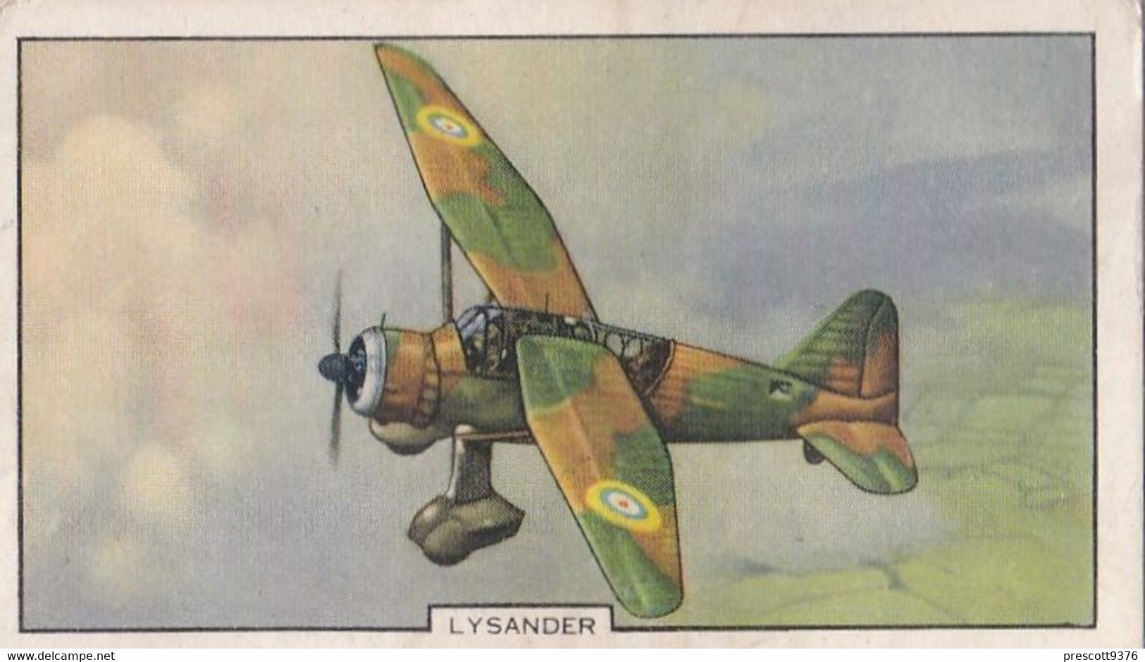 Aeroplanes 1939 - 15 Lysander - Gallaher Cigarette Card - Original, Military Aircraft - Gallaher