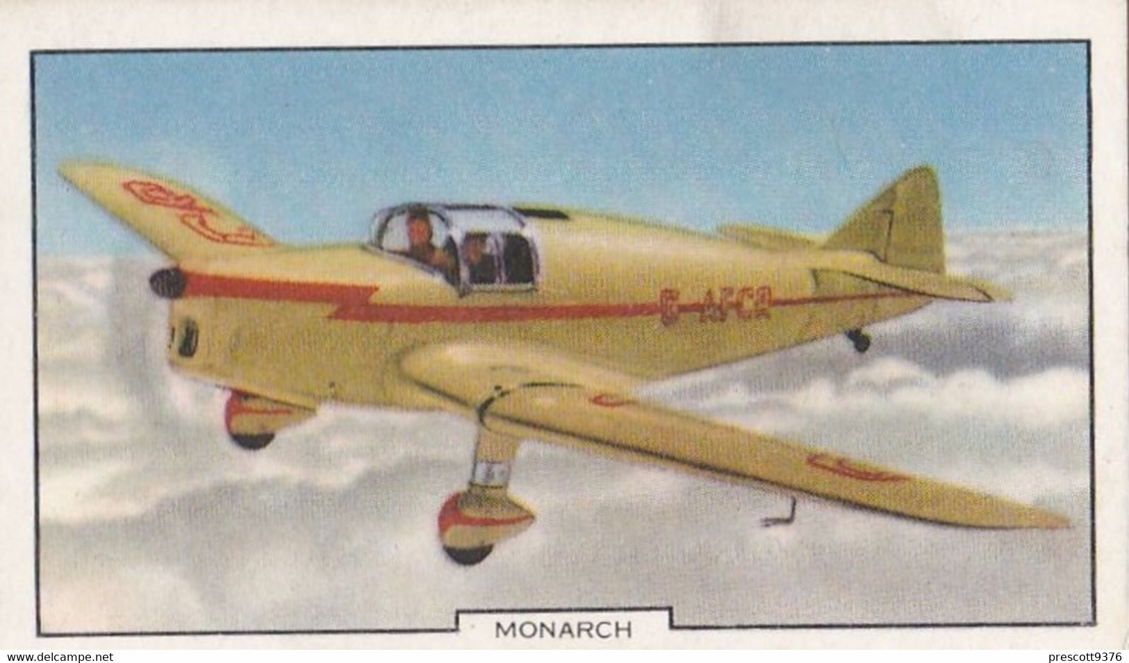 Aeroplanes 1939 - Monarch - Gallaher Cigarette Card - Original, Military Aircraft - Gallaher
