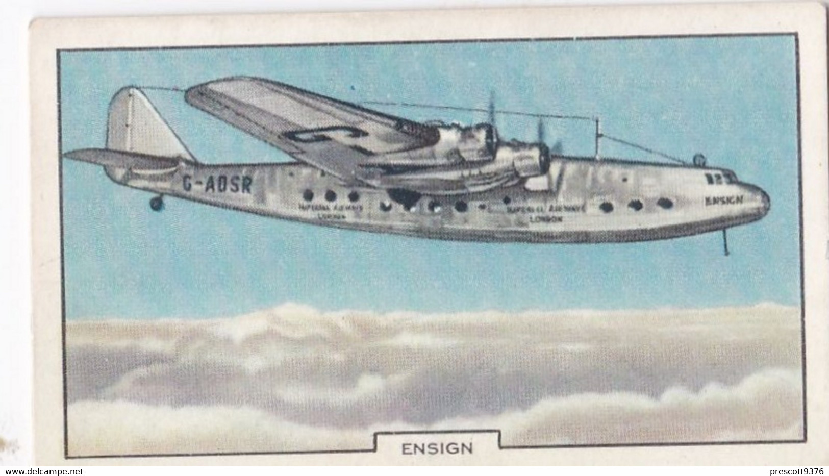 Aeroplanes 1939 - Ensign - Gallaher Cigarette Card - Original, Military Aircraft - Gallaher