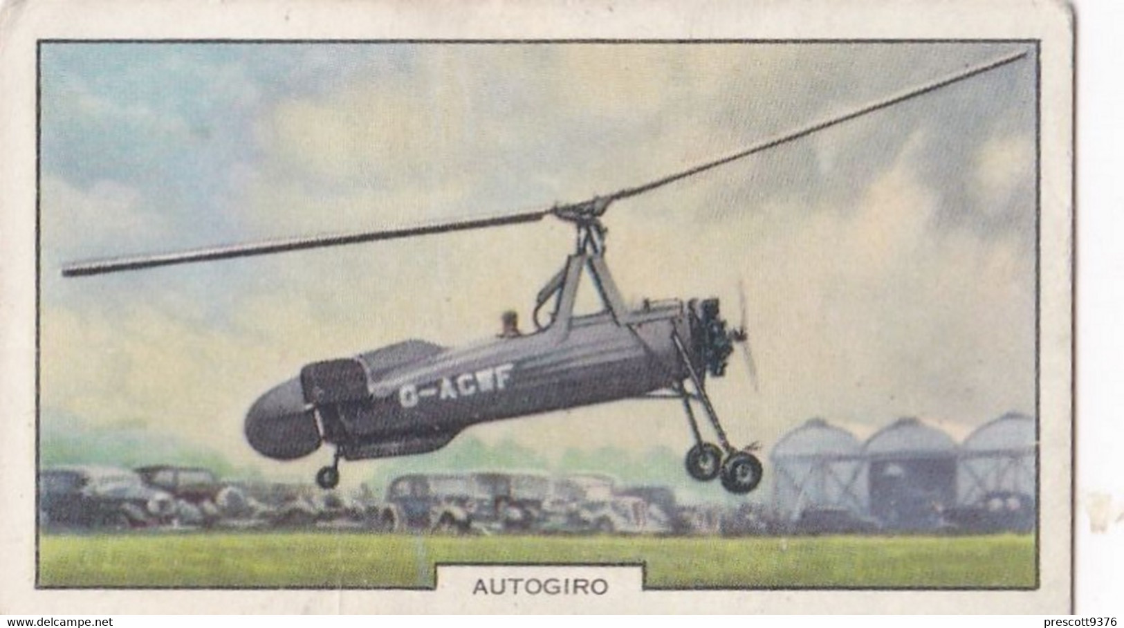 Aeroplanes 1939 - 27 Cierva Autogiro - Gallaher Cigarette Card - Original, Military Aircraft - Gallaher