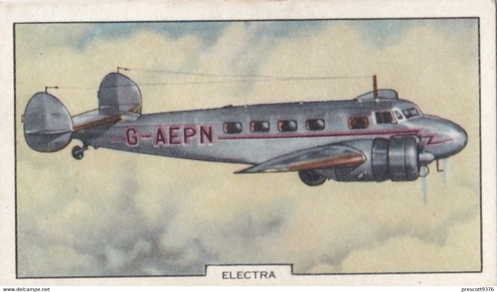 Aeroplanes 1939 - 42 Electra - Gallaher Cigarette Card - Original, Military Aircraft - Gallaher