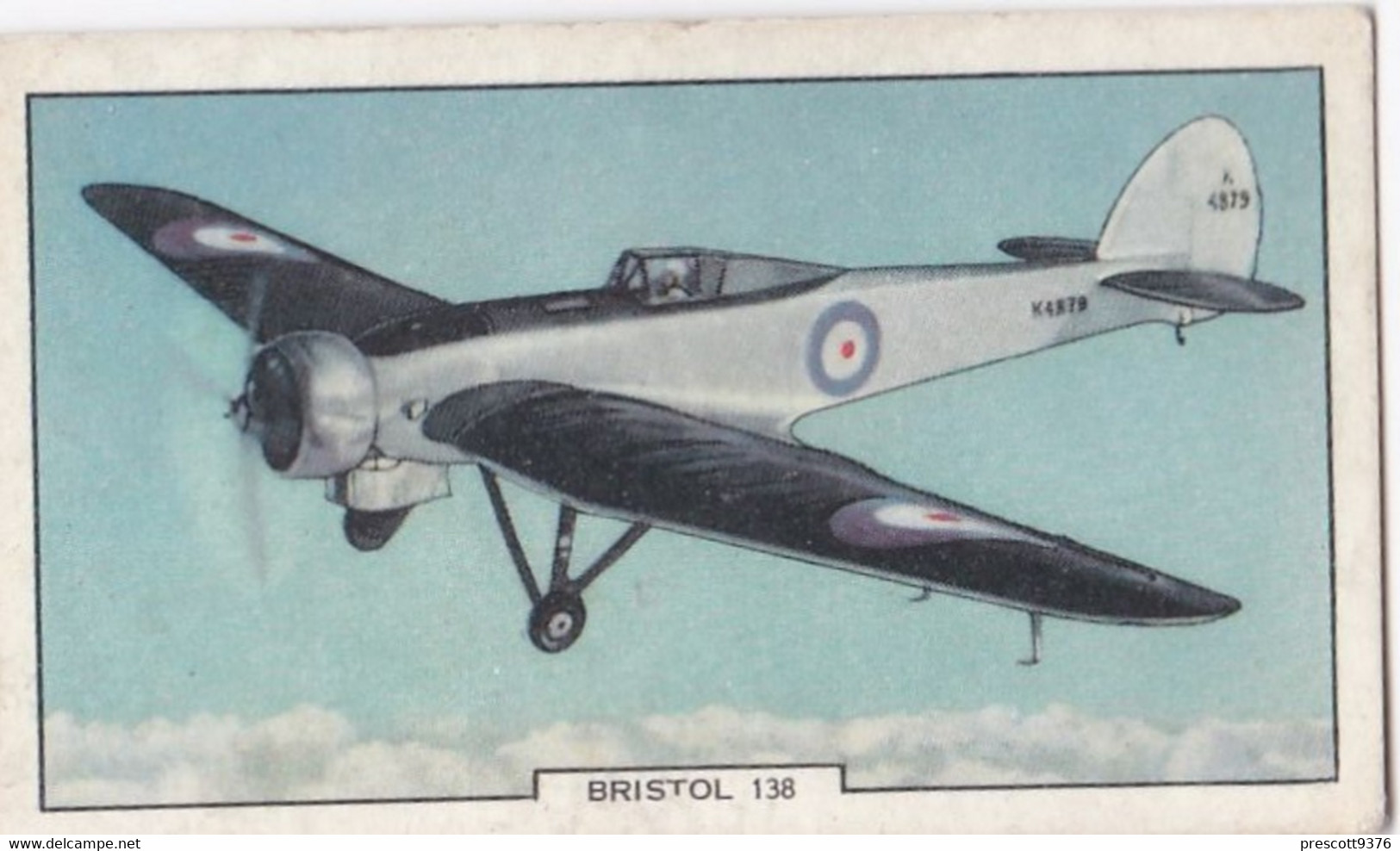 Aeroplanes 1939 - 39 Bristol 138 (High Altitude Record) - Gallaher Cigarette Card - Original, Military Aircraft - Gallaher