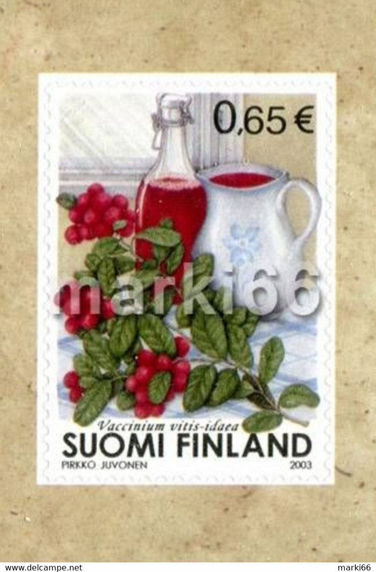 Finland - 2003 - Flora - Berries - Cowberry - Mint Self-adhesive Stamp - Unused Stamps