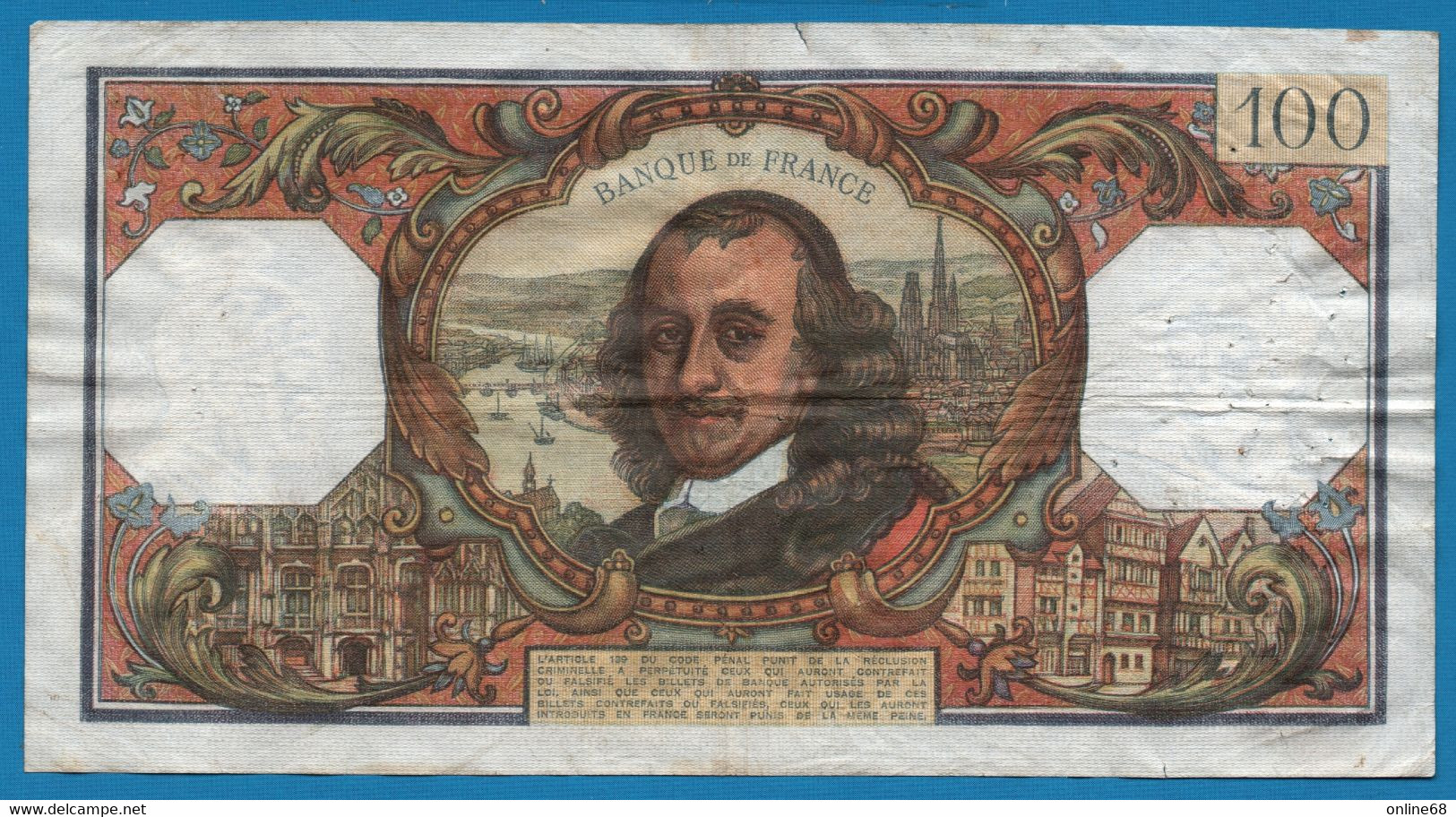 FRANCE 100 FRANCS 01.04.1971 # B.550 P# 149c F# 65/35 Corneille - 100 F 1964-1979 ''Corneille''