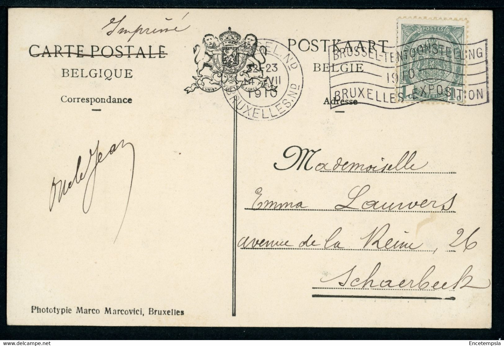 CPA - Carte Postale - Belgique - Watermael - Rue Henri Struelens - 1910 (CP20835OK) - Watermaal-Bosvoorde - Watermael-Boitsfort