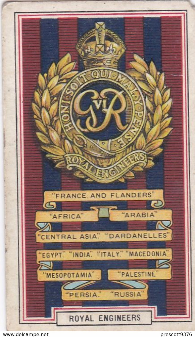 Army Badges 1939 - 34 The Royal Engineers - Gallaher Cigarette Card - Original - Military - Gallaher