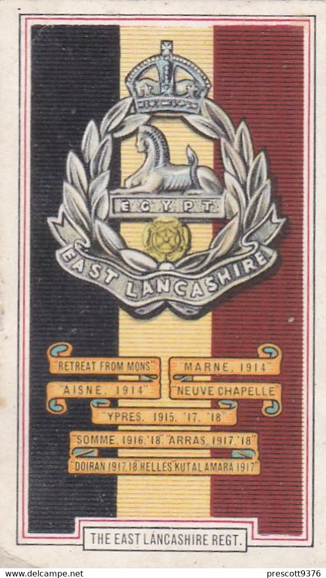 Army Badges 1939 - The East Lancashire Regt - Gallaher Cigarette Card - Original - Military - Gallaher