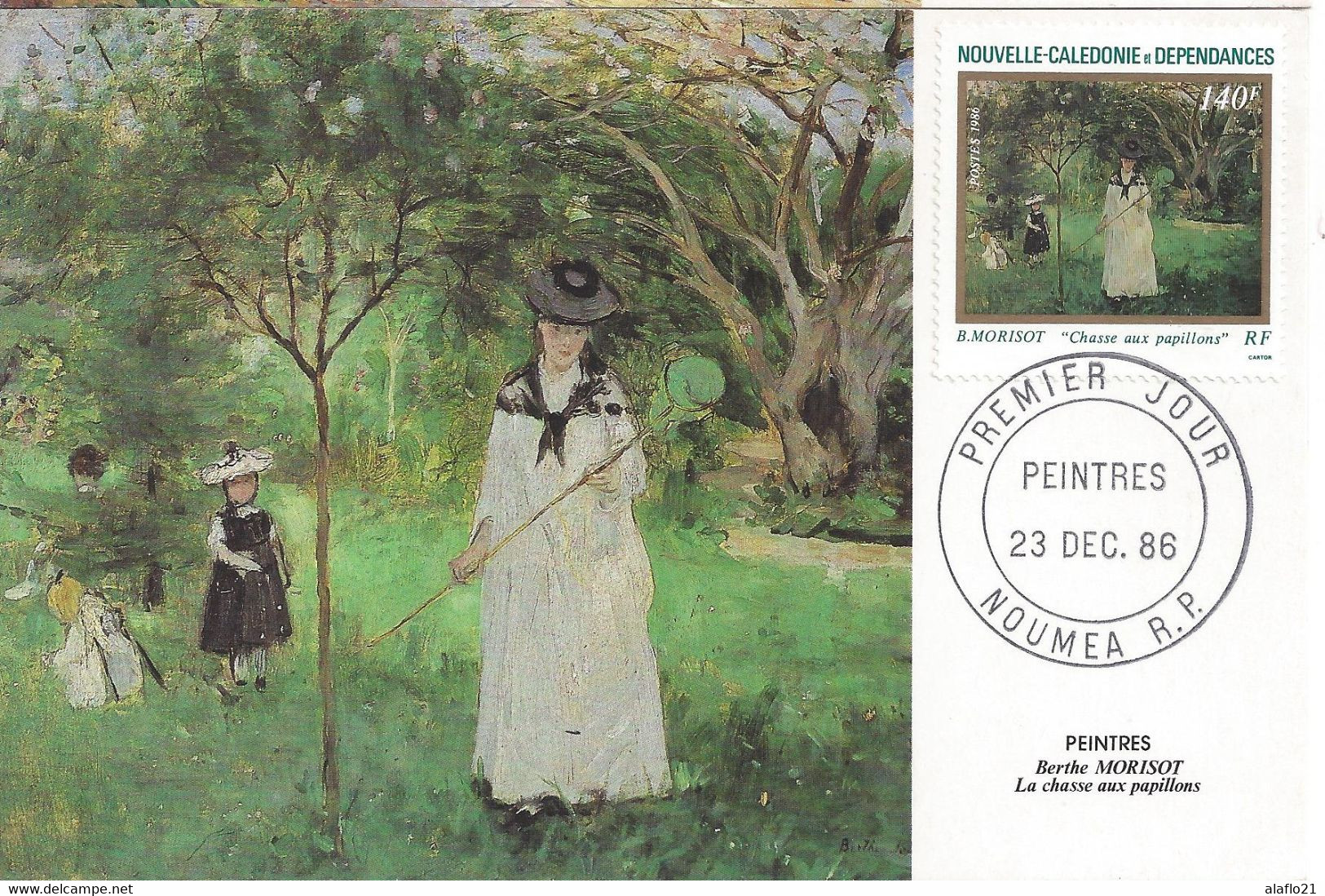 NOUVELLE CALEDONIE - CARTE MAXIMUM 1er JOUR N° 530 - OEUVRE De BERTHE MORISOT - Cartoline Maximum