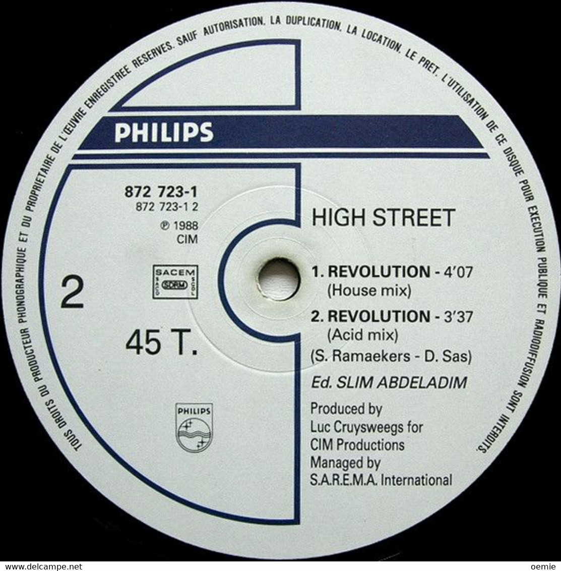 HIGH STREET  °  REVOLUTION - 45 T - Maxi-Single