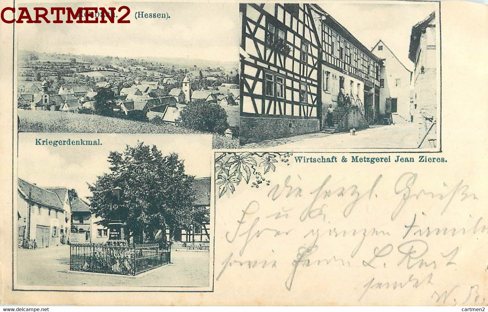 HEUBACH HESSEN WIRTSCHAFT § METZGEREI JEAN ZIERES 1900 DEUTSCHLAND - Altri & Non Classificati