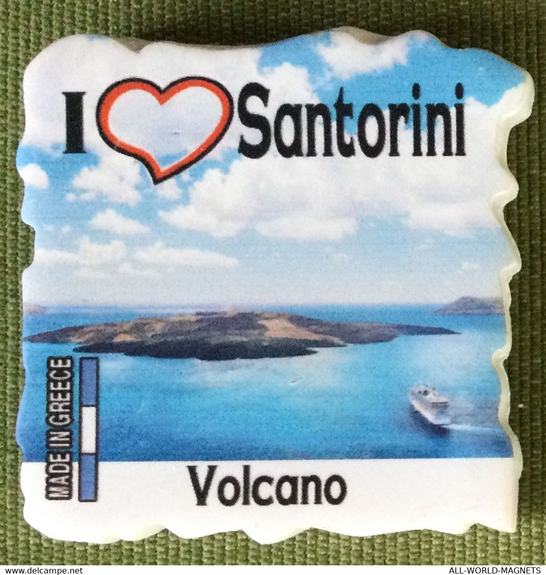 Volcano Santorini Island Greece Fridge Magnet Souvenir - Tourism