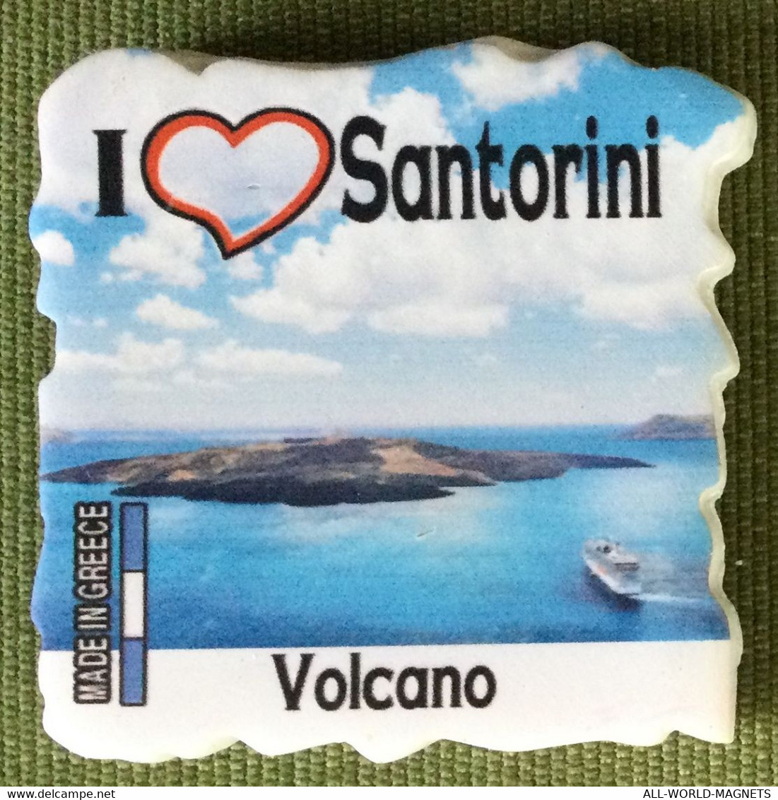 Volcano Santorini Island Greece Fridge Magnet Souvenir - Tourism