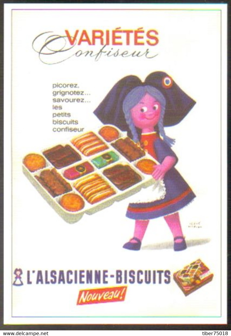 Carte Postale - Variétés Confiseur - L'Alsacienne-Biscuits - Illustration : Hervé Morvan - Morvan