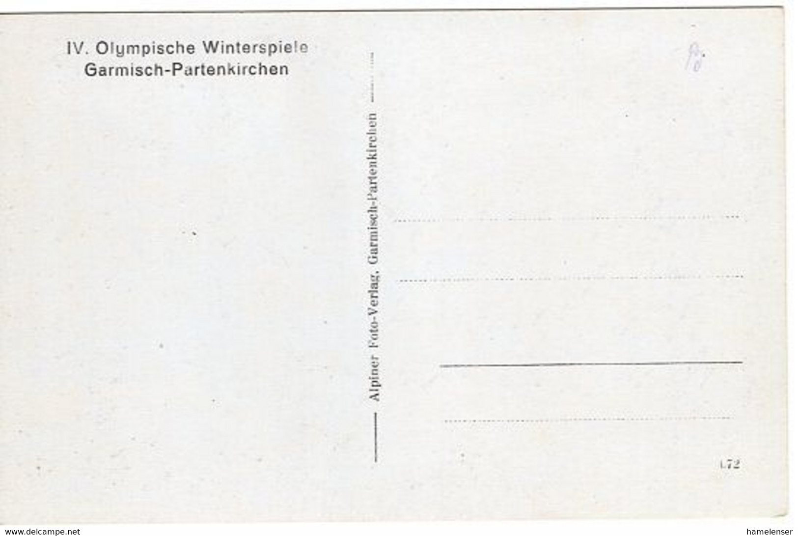 52619 - Deutsches Reich - 1936 - AnsKte Garmisch-Partenkirchen, Ungebraucht - Giochi Olimpici