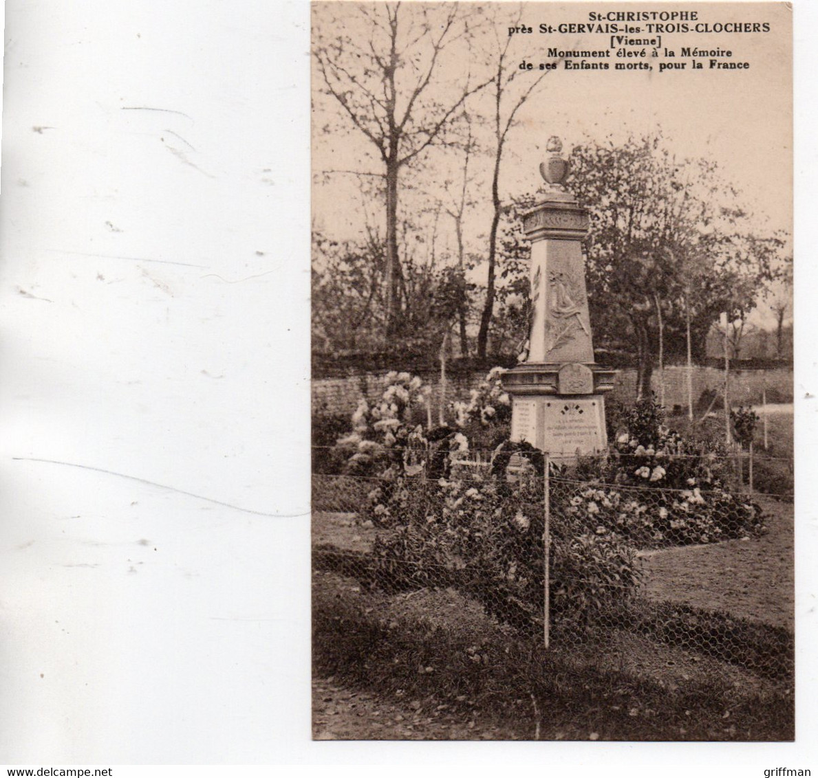 ENVIRONS DE SAINT GERVAIS LES TROIS CLOCHERS SAINT CHRISTOPHE LE MONUMENT AUX MORTS 1932 TBE - Saint Gervais Les Trois Clochers