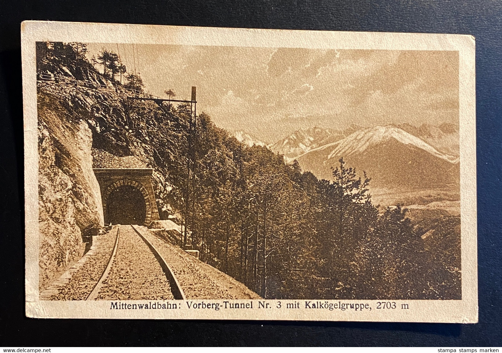 AK Mittenwaldbahn Vorberg Tunnel Nr. 3 Mit Kalkögelgruppe 2703 M  B. Hochzirl Zirl Reith Seefeld Nicht Gelaufen - Zirl